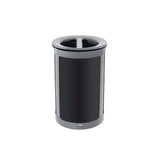 Rubbermaid® Commercial ENHANCE Series Waste Receptacle, Dual Top Hole, 23 gal, Metal, Pearl Gray/Umbra Gray (RCP2172841) Each