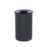 Rubbermaid® Commercial ENHANCE Series Waste Receptacle, 33 gal, Metal, Jet Black Metallic (RCP2172842) Each