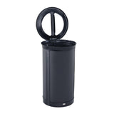 Rubbermaid® Commercial ENHANCE Series Waste Receptacle, Dual Top Hole, 33 gal, Metal, Jet Black Metallic (RCP2172848) Each