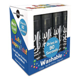 TPG Creations™ Kwik Stix Single Color Pack, 0.7" x 3.5", Black, 12/Pack, 12 Packs/Carton (TPG6001012) Case of 12