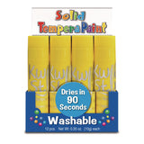 TPG Creations™ Kwik Stix Single Color Pack, 0.7" x 3.5", Yellow, 12/Pack, 12 Packs/Carton (TPG6006012) Case of 12