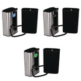 Alpine Industries 10.5 Gallon Recycle, Trash and Compost Combo Station, Brushed Stainless Steel (ALH47040LRTCO) Each