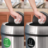 Alpine Industries 17 Gallon Stainless Steel Indoor Compost and Trash Station with Swivel Lid (ALH47065L1COT) Each