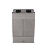 Rubbermaid® Commercial Designer Line Silhouettes Waste Receptacle, 34 gal, Steel, Silver Metallic (RCP2182675) Each