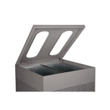Rubbermaid® Commercial Designer Line Silhouettes Waste Receptacle, 34 gal, Steel, Silver Metallic (RCP2182675) Each