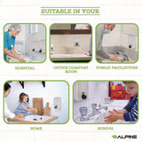 Alpine Industries Vertical Manual Surface-Mounted Stainless Steel Liquid Soap Dispenser, 40 oz, 2.8 x 4.8 x 8.1, Brushed Stainless Steel (ALHALP423SSB) Each