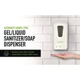 Alpine Industries Wall Mount Automatic Foam Hand Sanitizer and Soap Dispenser, 40 oz, 4.48 x 6 x 11.1, White (ALHALP430F) Each