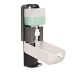 Alpine Industries Wall Mount Automatic Gel Hand Sanitizer/Soap Dispenser with Drip Tray, 40 oz, 4.48 x 6 x 18.1, White (ALHALP430LT) Each