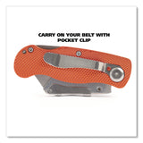 Great Neck® Quick Change Lock Back Utility Knife, 3.5" Aluminum Handle, Orange (GNS74201) Each