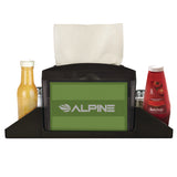 Alpine Industries Interfold Table Top Dispenser Napkin Holder with Caddy, 6 x 14.17 x 6.5, Black (ALHALP4332C) Each
