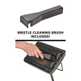 Alpine Industries Manual Triple Brush Carpet and Floor Sweeper, 42.5" Handle, Black (ALHALP469BLKNEW) Each