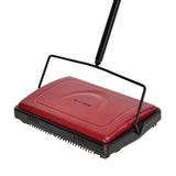 Alpine Industries Manual Triple Brush Carpet and Floor Sweeper, 42.5" Handle, Red (ALHALP469REDNEW) Each