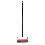 Alpine Industries Manual Triple Brush Carpet and Floor Sweeper, 42.5" Handle, Red (ALHALP469REDNEW) Each