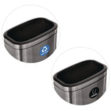 Alpine Industries 10.5 Gallon Recycle and Trash Station, Brushed Stainless Steel (ALHALP47040LRT) Each