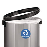 Alpine Industries 17 Gallon Stainless Steel Indoor Recycling Receptacle with Swivel Lid (ALHALP47065L1R) Each