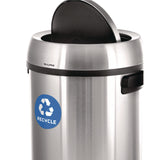 Alpine Industries 17 Gallon Stainless Steel Indoor Recycling Receptacle with Swivel Lid (ALHALP47065L1R) Each