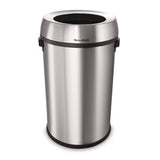 Alpine Industries 17 Gallon Stainless Steel Heavy-Gauge Brushed Open Top Commercial Trash Can (ALHALP47065L) Each