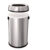 Alpine Industries 17 Gallon Stainless Steel Heavy-Gauge Brushed Open Top Commercial Trash Can (ALHALP47065L) Each