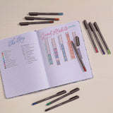 TOPS™ PENTONIC Medium Point Ballpoint Pen, 1 mm, Assorted Ink Colors, Charcoal Gray Barrel, 25/Pack (PNT12127) Pack of 25