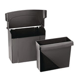 Alpine Industries Durable Plastic Surface Mount Sanitary Napkin Receptacle, Plastic, Black (ALHALP451BLA) Each