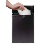 Alpine Industries Stainless Steel Wall-Mounted Sanitary Napkin Receptacle, Black (ALHALP451SSBBLK) Each