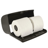 Alpine Industries Side-by-Side Double Roll Toilet Tissue Dispenser, 6.3 x 6.3 x 10.3, Gray (ALHALP452GRY) Each