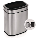 Alpine Industries Stainless Steel Rectangular Liner Open Top Trash Can, 2.6 gal, Brushed Stainless Steel (ALHALP47010L) Each