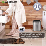 Alpine Industries Stainless Steel Rectangular Liner Open Top Trash Can, 2.6 gal, Brushed Stainless Steel (ALHALP47010L) Each