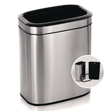 Alpine Industries Stainless Steel Rectangular Liner Open Top Trash Can, 5.3 gal, Brushed Stainless Steel (ALHALP47020L) Each