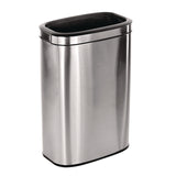 Alpine Industries Stainless Steel Rectangular Liner Open Top Trash Can, 10.5 gal, Brushed Stainless Steel (ALHALP47040L) Each