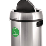Alpine Industries 17 Gallon Stainless Steel Indoor Compost Receptacle with Swivel Lid (ALHALP47065L1CO) Each
