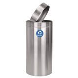 Alpine Industries 27 Gallon Stainless Steel Recycling Can, Brushed Stainless Steel (ALHALP47527R) Each