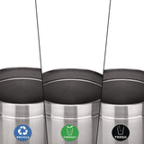 Alpine Industries 27 Gallon Stainless Steel Compost Bin, Recycling Can and Trash Receptacle, Brushed Stainless Steel (ALHALP47527RTCO) Each
