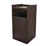 Alpine Industries 40 Gal Commercial Tray Top Waste Enclosure Trash Receptacle, 40 gal, Wood, Black (ALHALP476BLK) Each