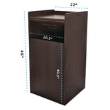 Alpine Industries 40 Gal Commercial Tray Top Waste Enclosure Trash Receptacle, 40 gal, Wood, Black (ALHALP476BLK) Each