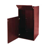 Alpine Industries 40 Gal Commercial Tray Top Waste Enclosure Trash Receptacle, 40 gal, Wood, Mahogany (ALHALP476MA) Each