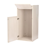 Alpine Industries 40 Gal Commercial Tray Top Waste Enclosure Trash Receptacle, 40 gal, Wood, White (ALHALP476WHI) Each
