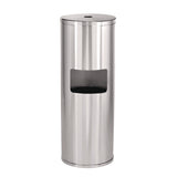 Alpine Industries Stainless Steel 7 Gal Trash Can with Gym Disinfecting Wipes Dispenser (ALHALP4777) Each