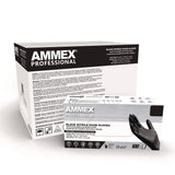 AMMEX® Professional Nitrile Exam Gloves, Powder-Free, X-Large, 3 mil Thick, 9.5" Long, Black, 100/Box, 10 Boxes/Carton (AXCABNPF48100CT) Case of 1000