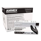 AMMEX® Professional Nitrile Exam Gloves, Powder-Free, X-Large, 3 mil Thick, Black, 100/Box (AXCABNPF48100) Box of 100