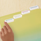 Avery Removable Filing Labels for Inkjet/Laser, 2/3 x 3-7/16, Assorted, 252/Pack (AVE5235) Pack of 252