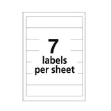 Avery Removable Filing Labels for Inkjet/Laser, 2/3 x 3-7/16, Assorted, 252/Pack (AVE5235) Pack of 252