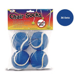 TPG Creations™ Chair Sox, 2.5", Blue Felt/Rubber, 4/Pack, 36 Packs/Carton (TPG233) Case of 36