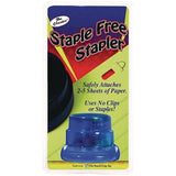 TPG Creations™ Staple-Free Stapler, 5-Sheet Capacity, 0.5" Throat Depth, Blue, 24/Carton (TPG13324) Case of 24