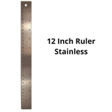 TPG Creations™ Stainless Steel Ruler, Standard/Metric, 12" Long, Silver, 72/Carton (TPG15272) Case of 72