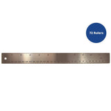TPG Creations™ Stainless Steel Ruler, Standard/Metric, 12" Long, Silver, 72/Carton (TPG15272) Case of 72