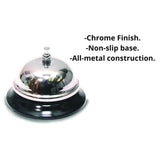 TPG Creations™ Call Bells, 3.5", Chrome, 36/Carton (TPG34336) Case of 36