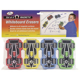 TPG Creations™ Magnetic Racecar Whiteboard Eraser, 4.5 x 2.6 x 1, 4/Pack, 24 Packs/Carton (TPG35824) Case of 24