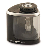 TPG Creations™ 2-in-1 Sharpener, Battery/Manual-Powered, 6.13 x 3, Black, 24/Carton (TPG36424) Case of 24