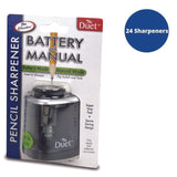 TPG Creations™ 2-in-1 Sharpener, Battery/Manual-Powered, 6.13 x 3, Black, 24/Carton (TPG36424) Case of 24